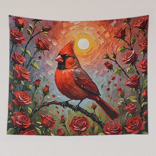 Item preview, Impasto Red Cardinal designed and sold by DiscoGypsyFish.