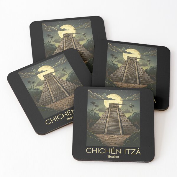 Item preview, A Vintage Travel Art of Chichén Itzá - Mexico designed and sold by GoodOldVintage.