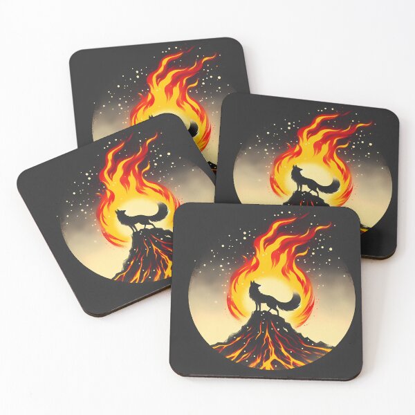 Item preview, Fire Fox and Volcano, Ai Generated Art  designed and sold by ACC .