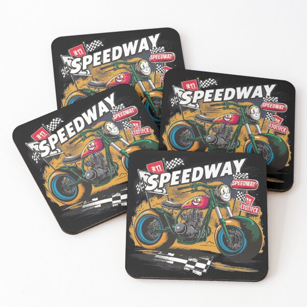Item preview, A race of fast and colorful motorbikes on the track designed and sold by desinganddecor.