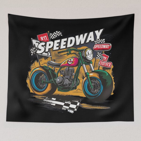 Item preview, A race of fast and colorful motorbikes on the track designed and sold by desinganddecor.