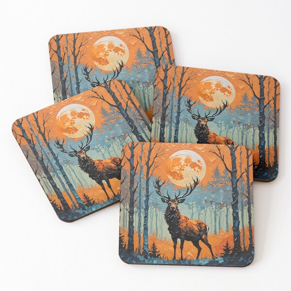 Item preview, Impasto Stag designed and sold by DiscoGypsyFish.