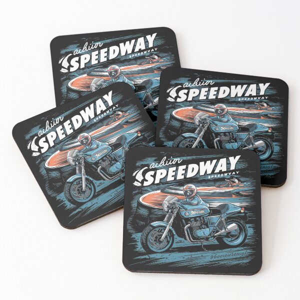 Item preview, A race of fast and colorful motorbikes on the track designed and sold by desinganddecor.