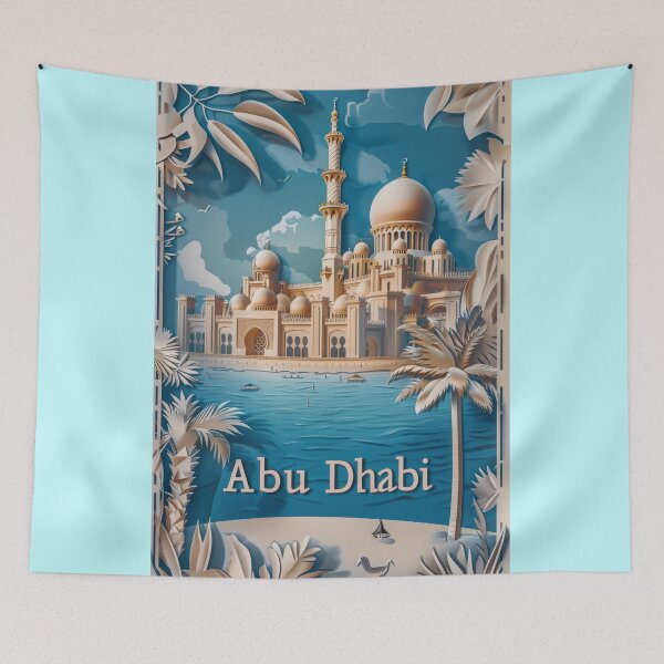 Item preview, Abu Dhabi, UAE, Cities of the World, Vintage style Poster designed and sold by emaga.