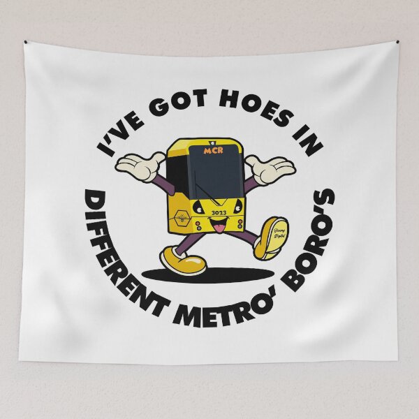 Item preview, Cheeky / Funny cartoon Manchester Metrolink tram designed and sold by jimmy-digital.