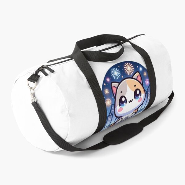 Item preview, Fireworks Over City Skyline With Kawaii Cat designed and sold by BassHeadMomma.