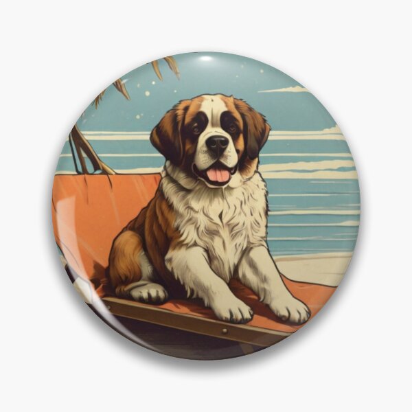 Item preview, Vintage Beach St Bernard designed and sold by NeatThingLover.