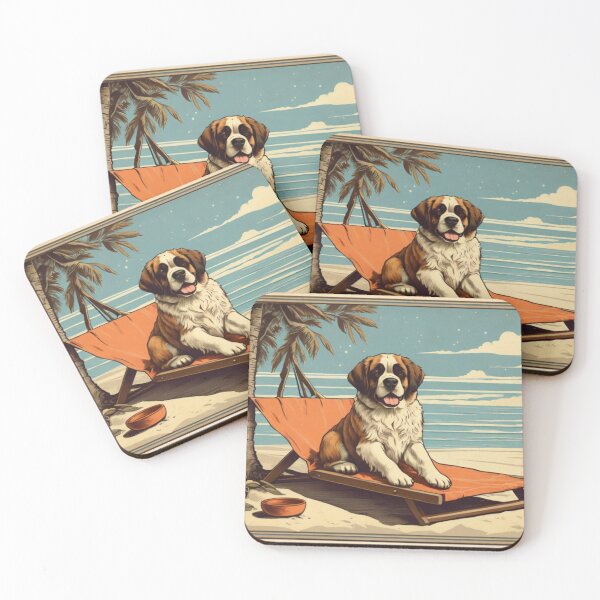 Item preview, Vintage Beach St Bernard designed and sold by NeatThingLover.