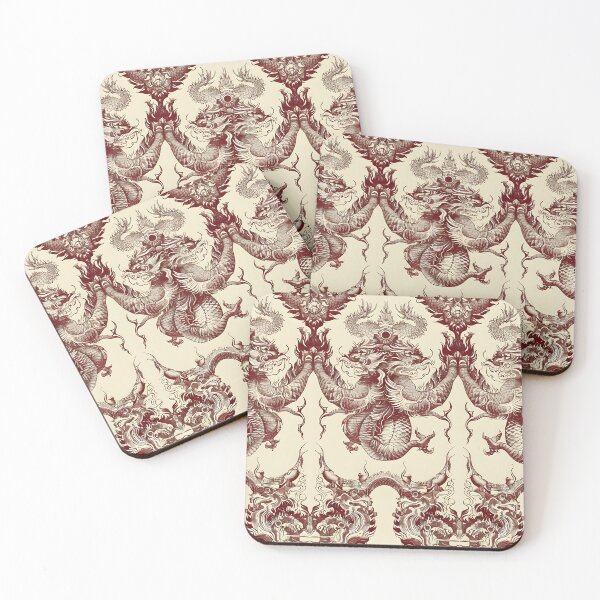 Item preview, Repeating pattern of mythical Thai creatures like Garuda and Naga designed and sold by DMay-art.