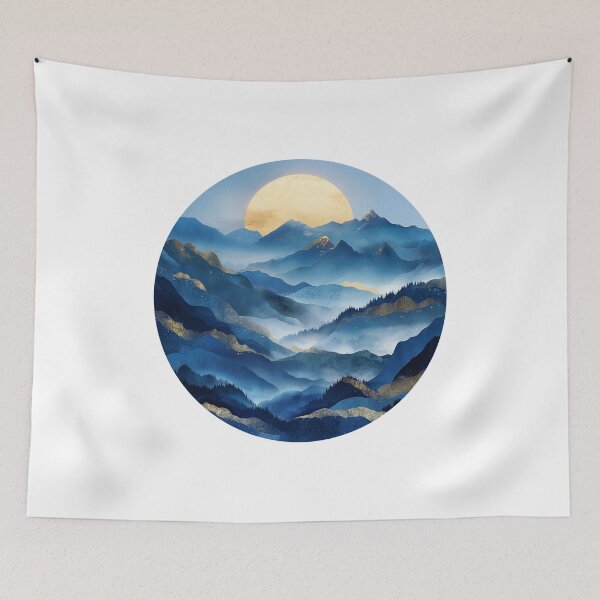Item preview, Blue Mountain Landscape Wall Art designed and sold by amortka.