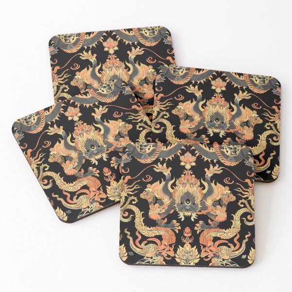 Item preview, Repeating pattern of mythical Thai creatures like Garuda and Naga designed and sold by DMay-art.