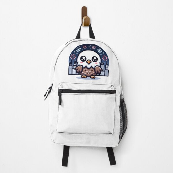 Item preview, Fireworks Over City Skyline With Kawaii Eagle designed and sold by BassHeadMomma.