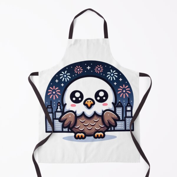 Item preview, Fireworks Over City Skyline With Kawaii Eagle designed and sold by BassHeadMomma.