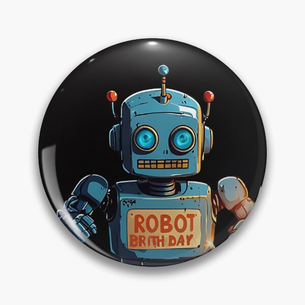 Item preview, Humanoid Robot Birthday Art  designed and sold by Obsidian Ink by Wilshire.