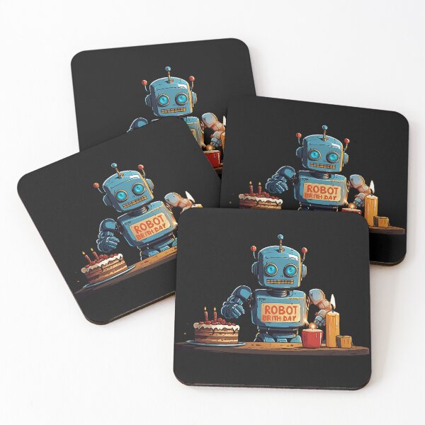 Item preview, Humanoid Robot Birthday Art  designed and sold by Obsidian Ink by Wilshire.
