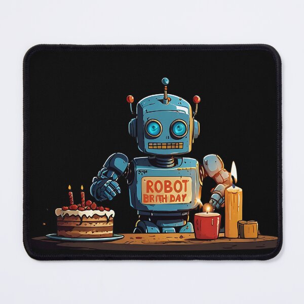 Item preview, Humanoid Robot Birthday Art  designed and sold by Obsidian Ink by Wilshire.