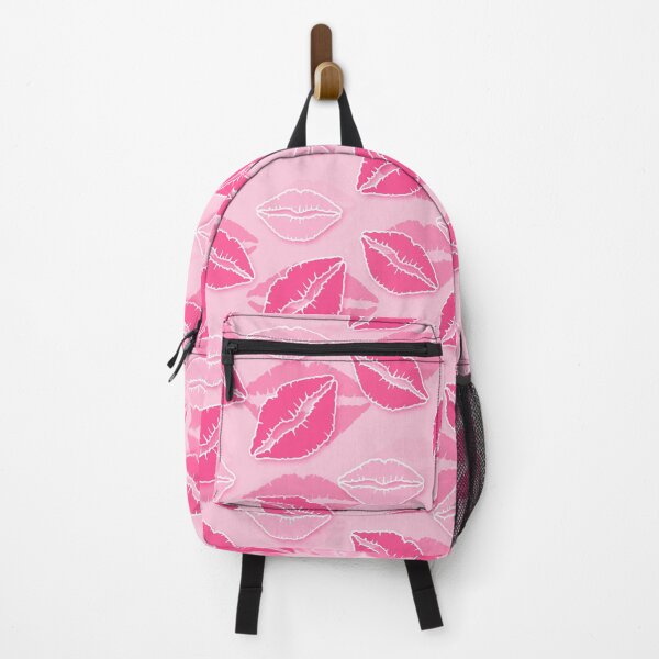 Item preview, Pink colored seamless lips pattern background designed and sold by SpinklyCreations.