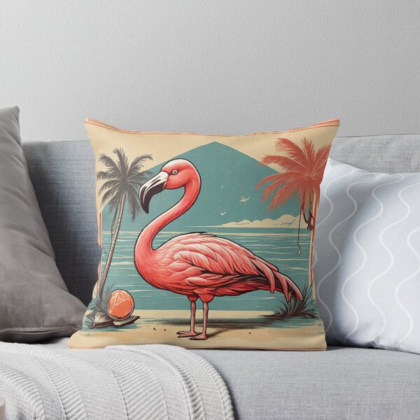 Item preview, Vintage Beach Flamingo designed and sold by NeatThingLover.