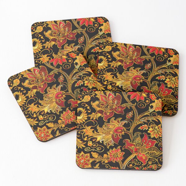 Item preview, Thai silk pattern with intricate paisley and floral designs designed and sold by DMay-art.