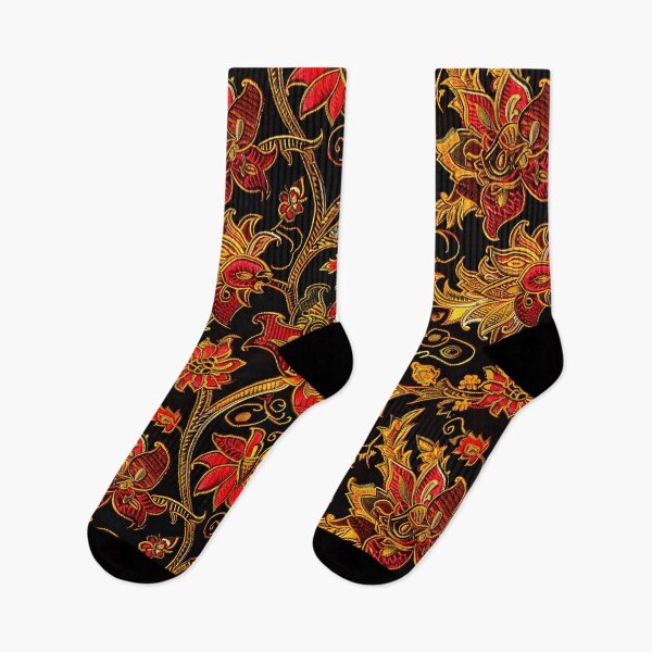 Item preview, Thai silk pattern with intricate paisley and floral designs designed and sold by DMay-art.