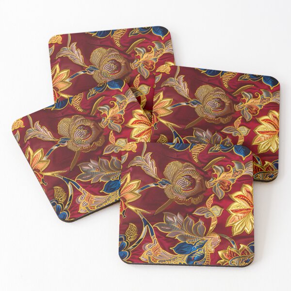 Item preview, Thai silk pattern with intricate paisley and floral designs designed and sold by DMay-art.