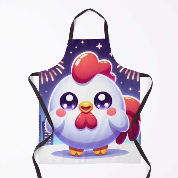 Item preview, Fireworks Over City Skyline With Kawaii Rooster designed and sold by BassHeadMomma.