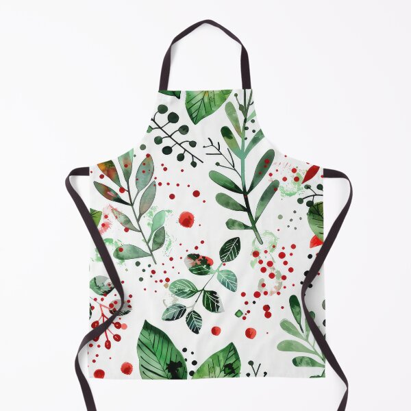 Item preview, Seamless pattern with red and green watercolor lines leaves and dots Ink illustration. Hand drawn watercolor ornament for wrapping paper. Hand drawn colorful background designed and sold by paratynka.