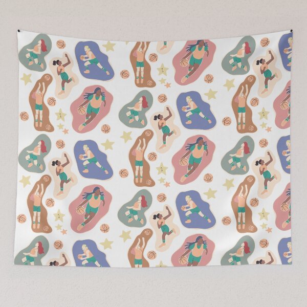 Item preview, Empowered Play: Women's Basketball Elegance in Pantone Peach Fuzz designed and sold by MaddaMom.