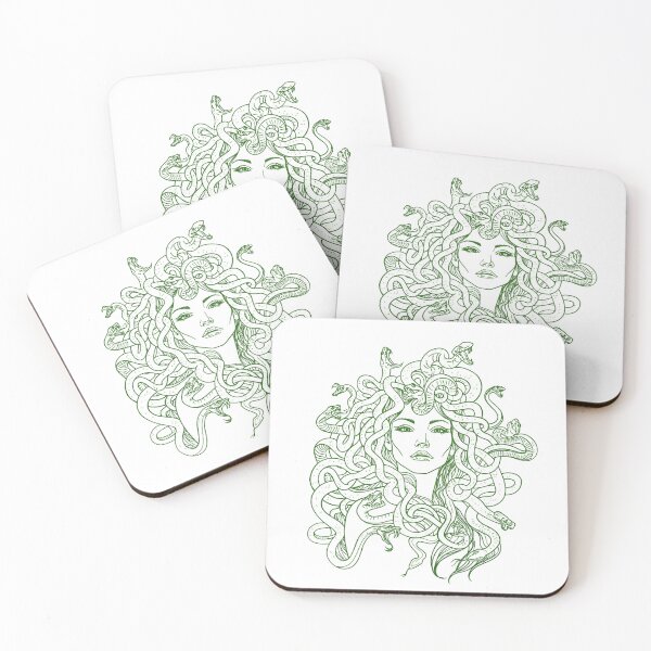 Item preview, Medusa Green outline designed and sold by TraceyEvansArt.