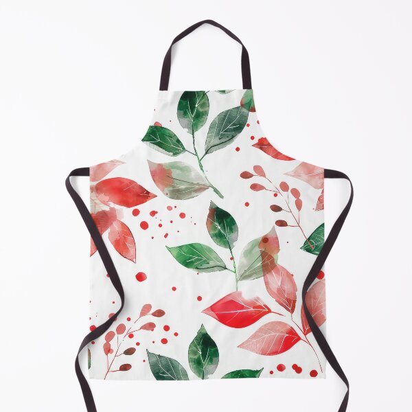 Item preview, Seamless pattern with red and green watercolor lines leaves and dots Ink illustration. Hand drawn watercolor ornament for wrapping paper. Hand drawn colorful background designed and sold by paratynka.