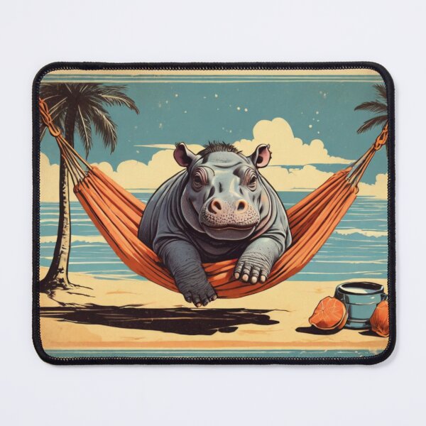 Item preview, Tropical Beach Hippo designed and sold by NeatThingLover.