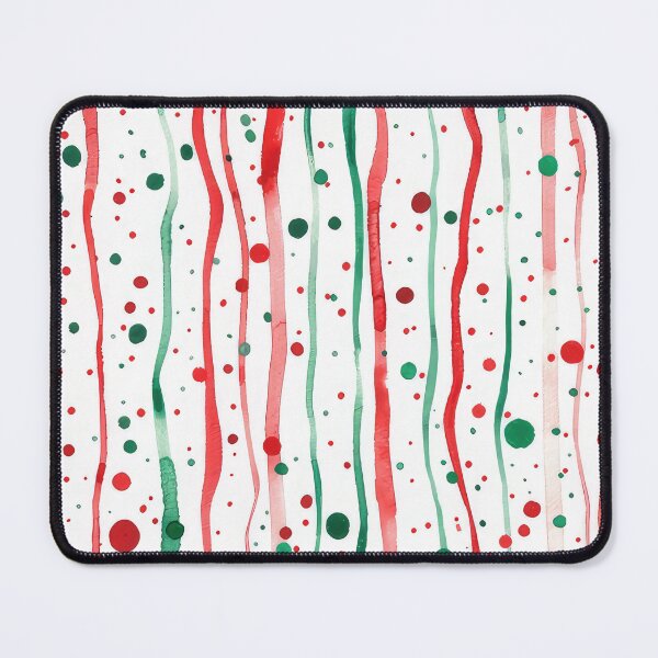 Item preview, Seamless pattern with red and green watercolor lines leaves and dots Ink illustration. Hand drawn watercolor ornament for wrapping paper. Hand drawn colorful background designed and sold by paratynka.