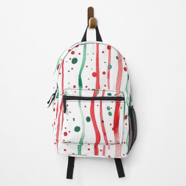 Item preview, Seamless pattern with red and green watercolor lines leaves and dots Ink illustration. Hand drawn watercolor ornament for wrapping paper. Hand drawn colorful background designed and sold by paratynka.