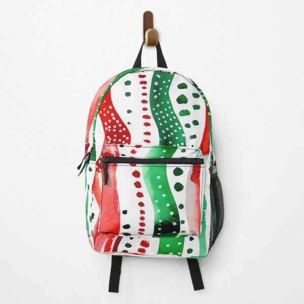Item preview, Seamless pattern with red and green watercolor lines leaves and dots Ink illustration. Hand drawn watercolor ornament for wrapping paper. Hand drawn colorful background designed and sold by paratynka.