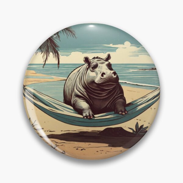 Item preview, Beachside Hippo designed and sold by NeatThingLover.