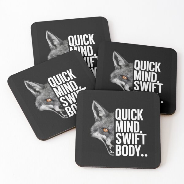 Item preview, Fox Motivational Quote | Quick Mind, Swift Body designed and sold by LoinneSio.