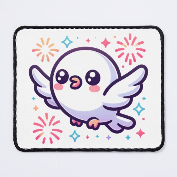 Item preview, Fireworks Over City Skyline With Kawaii Dove designed and sold by BassHeadMomma.