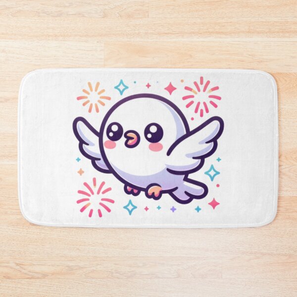 Item preview, Fireworks Over City Skyline With Kawaii Dove designed and sold by BassHeadMomma.