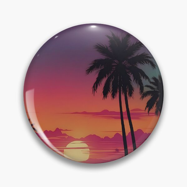Item preview, Tropical Sunset Over Lush Palm Tree Landscape designed and sold by ArtComixHaven.