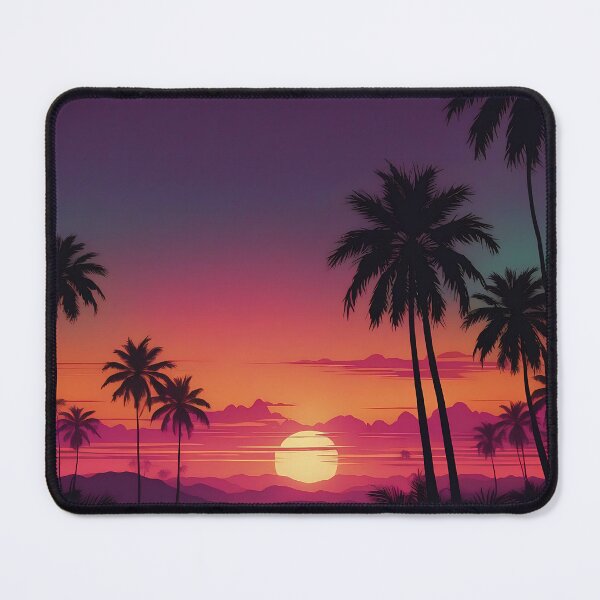 Item preview, Tropical Sunset Over Lush Palm Tree Landscape designed and sold by ArtComixHaven.