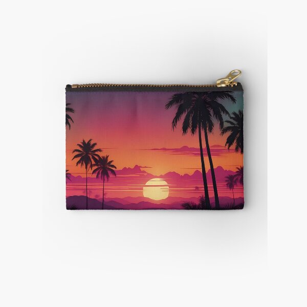 Item preview, Tropical Sunset Over Lush Palm Tree Landscape designed and sold by ArtComixHaven.