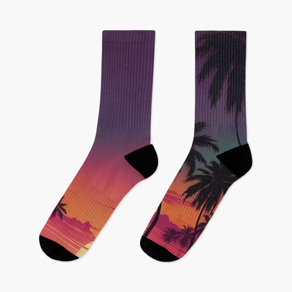 Item preview, Tropical Sunset Over Lush Palm Tree Landscape designed and sold by ArtComixHaven.