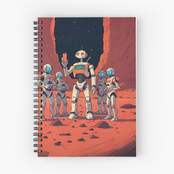 Item preview, Humanoid Robot Trying To Take A Selfie On Mars designed and sold by Obsidian Ink by Wilshire.
