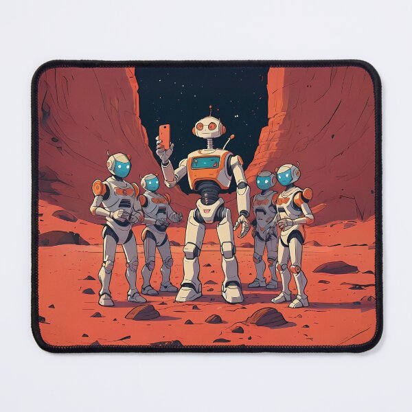 Item preview, Humanoid Robot Trying To Take A Selfie On Mars designed and sold by Obsidian Ink by Wilshire.