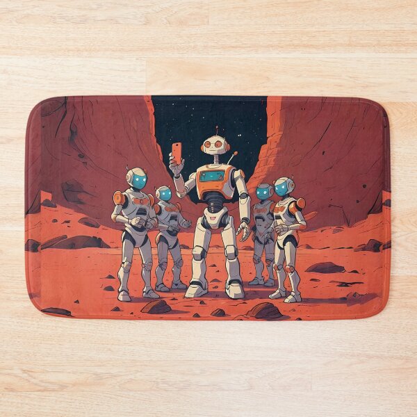 Item preview, Humanoid Robot Trying To Take A Selfie On Mars designed and sold by Obsidian Ink by Wilshire.