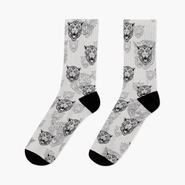 Item preview, Black White Tiger Head Logo Pattern designed and sold by Bunmigraphics .