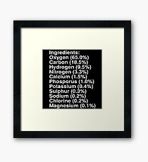 Human Ingredients Framed Print