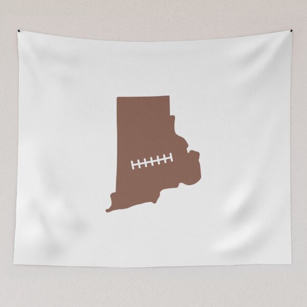 Item preview, Rhode Island State Outline Football Stitch designed and sold by US States Merch.