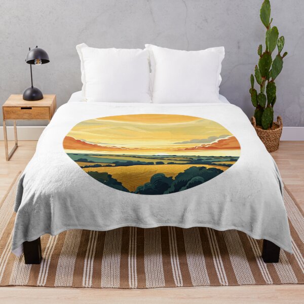 Item preview, Puesta de sol escénica sobre colinas designed and sold by amortka.