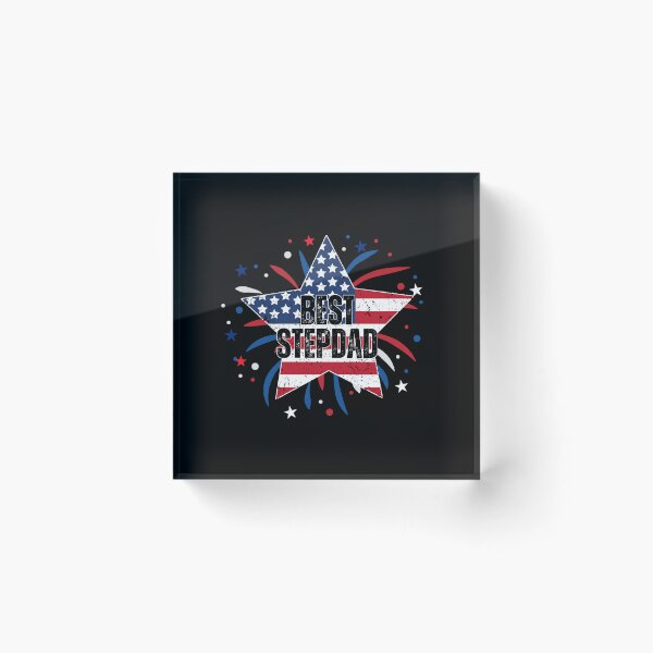 Item preview, Best Stepdad, Patriotic American Stepdad, 4th of July Fathers Day, Independence Day Stepdad, American Flag Fireworks Stepdad designed and sold by WanderTravels.
